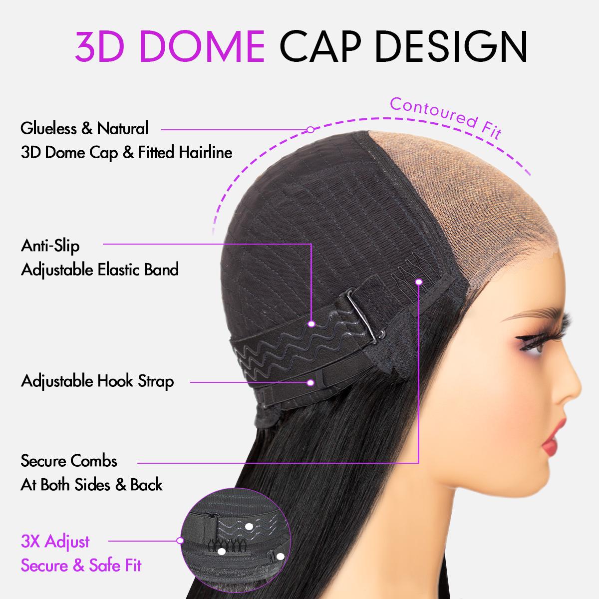 Celie Hair Ombre Brown Highlight 1B/2/30 Butterfly Layered Cut Glueless Wig Blonde Highlight 1B/22 6x5 HD Lace Ready to Go Wigs 200% Density Natural Black Human Hair Closure Wig Pre-bleached Knots & 3D Dome Cap