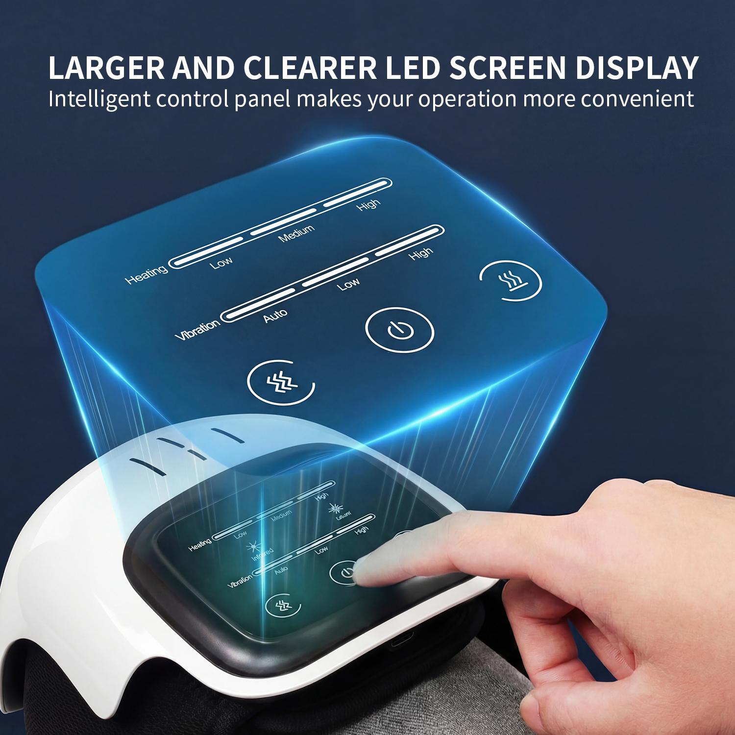 1 Piece Portable Comfort Electric Knee Massager Rechargeable Knee Massage Machine, Personal Care Appliances Gifts for Black Friday Gifts and Christmas