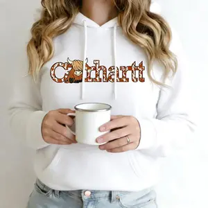 Highland Cow Sweatshirt, Highland Sweater, Western Cute Cow Crewneck, Farming Sweatshirt, Cow Gift For Her, Farmer Gifts, Animal Lover Pullover Womenswear Hoodie Tops Long Sleeve Long Sleeve