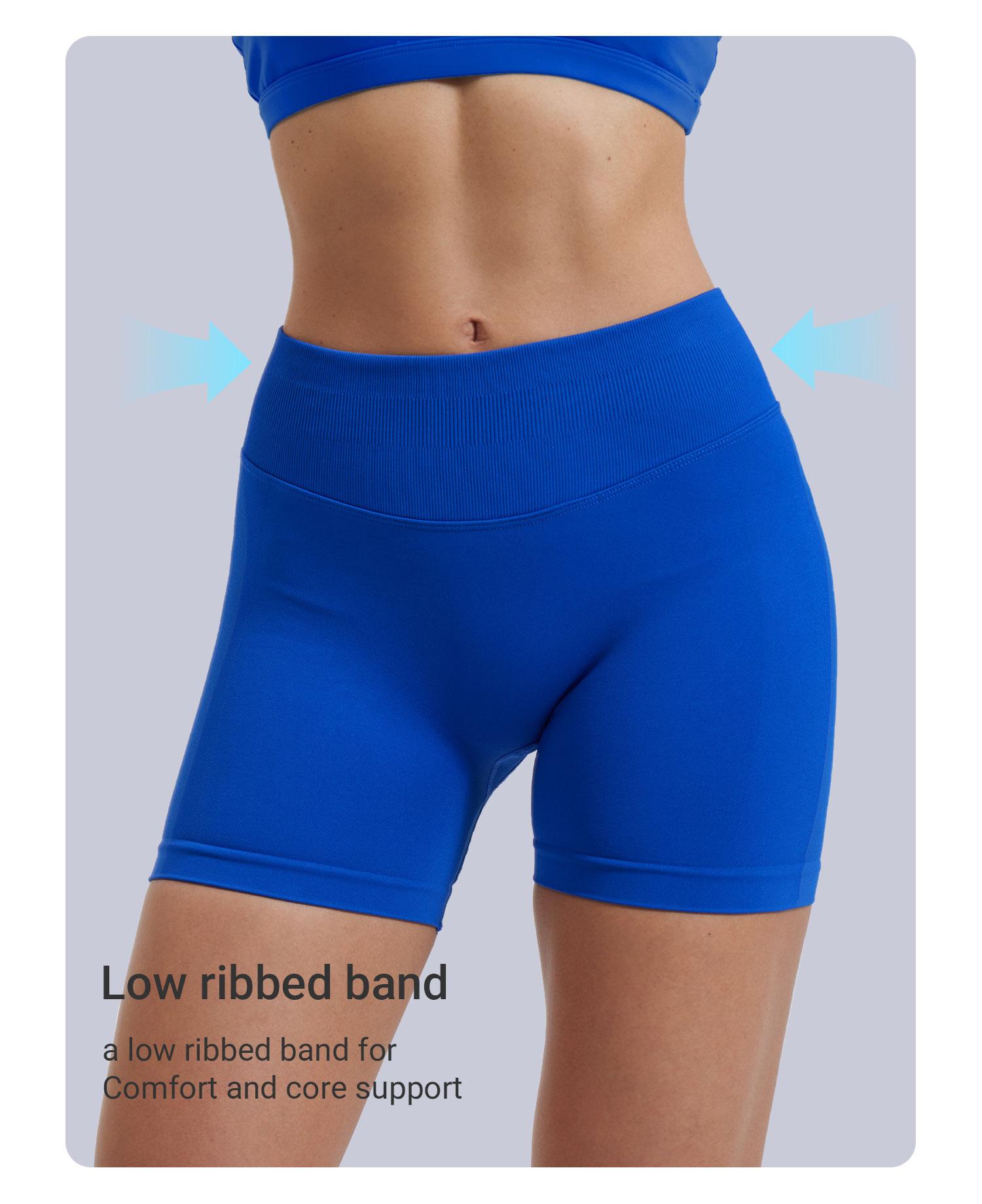 YEOREO SoftHue Seamless Workout Gym Shorts for Women Butt Lifting Hidden Scrunch  4.5" Impact Shorts Yoga Clothes