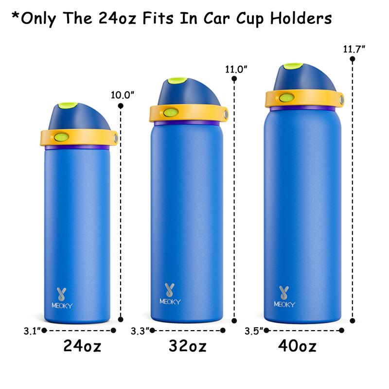 【Meoky Mystery Box Sports Cup】24oz/32oz/40oz Water Bottle with Straw & 2-in-1 Lid ， Stainless Steel thermos cup，Leak Proof, Keeps Cold 24H, BPA-Free, Protective Silicone Base for Sports, Gym, Travel & School,Mystery Cup,Valentine's Day gift