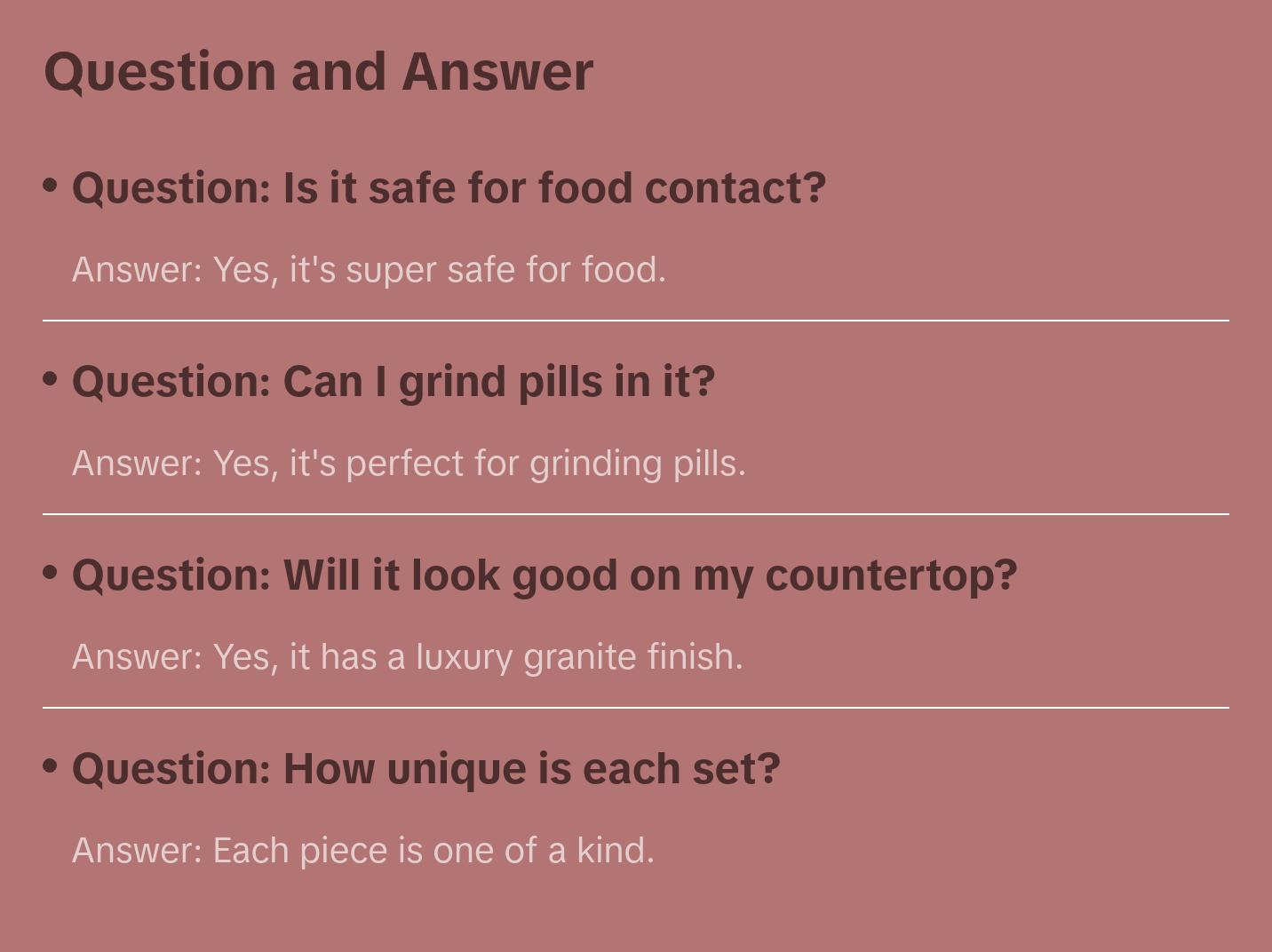 Natural Granite Mortar and Pestle Set, Grinder Bowl for Guacamole, Salsa, Pill Crusher, Spice, Herb, Garlic, Nut, Heavy Duty Grinder for Kitchen (Sandblasted Finish)