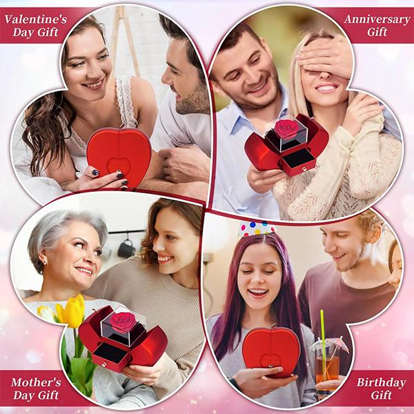 Preserved Real Rose Gift with Red Diamont Necklace,Cute Gifts for Girlfriends,Women,Mother,Wife,Gifts Idea on Mother`s Day,Valentine`s Day,Christmas,Birthday Preserved Real Rose Gift with Red Diamont Necklace,Cute Gifts for Girlfriends,Women,Mother,Wife,Gifts Idea on Mother`s Day,Valentine`s Day,Christmas,Birthday