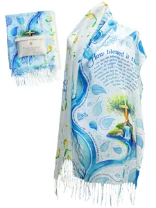 Psalm 1 Seed of Life Prayer Scarf – Scripture Gift for Women, Religious, Biblical