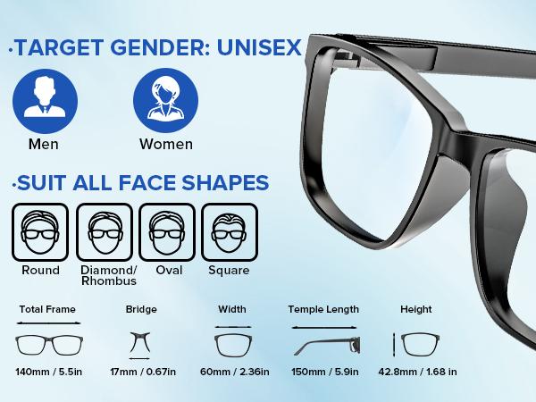 [2025 New Arrivals] Viyawise Blue Light Blocking Glasses with case for Women & Men, Eye Strain Protection Bluelight Blockers Clear Glasses for Better Sleep Reading Indoor Outdoor Computer Gaming