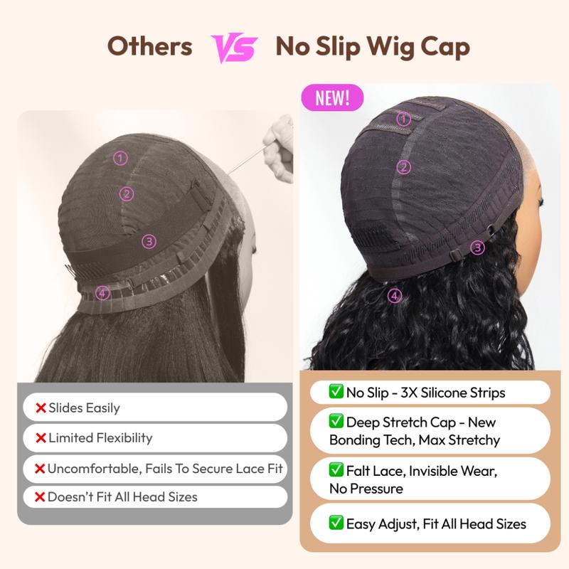 【Bye Bye Slip】UNice Glueless Balayage Highlight Body Wave Wig with Drawstring Pre-cut 7x5 HD Lace Closure Human Hair Wigs with Bleached Knots Friendly for Beginners
