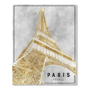 Courtside Market Shimmering Eiffel Canvas Wall Art - 16" x 20"