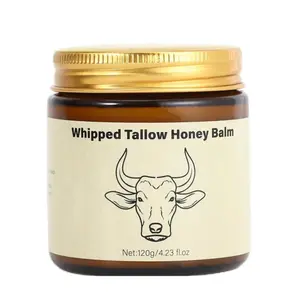 Beef Tallow for Skin - Whipped Moisturizer Balm, Natural Hydrating Cream for Face & Body, Relief for Dry & Sensitive Skin, Tallow Honey Balm (1)