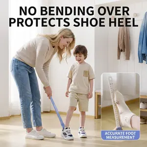 Adjustable Telescopic Shoe Horn | Long Handle PVC Boot Helper | Dressing Aid for Seniors & Pregnant