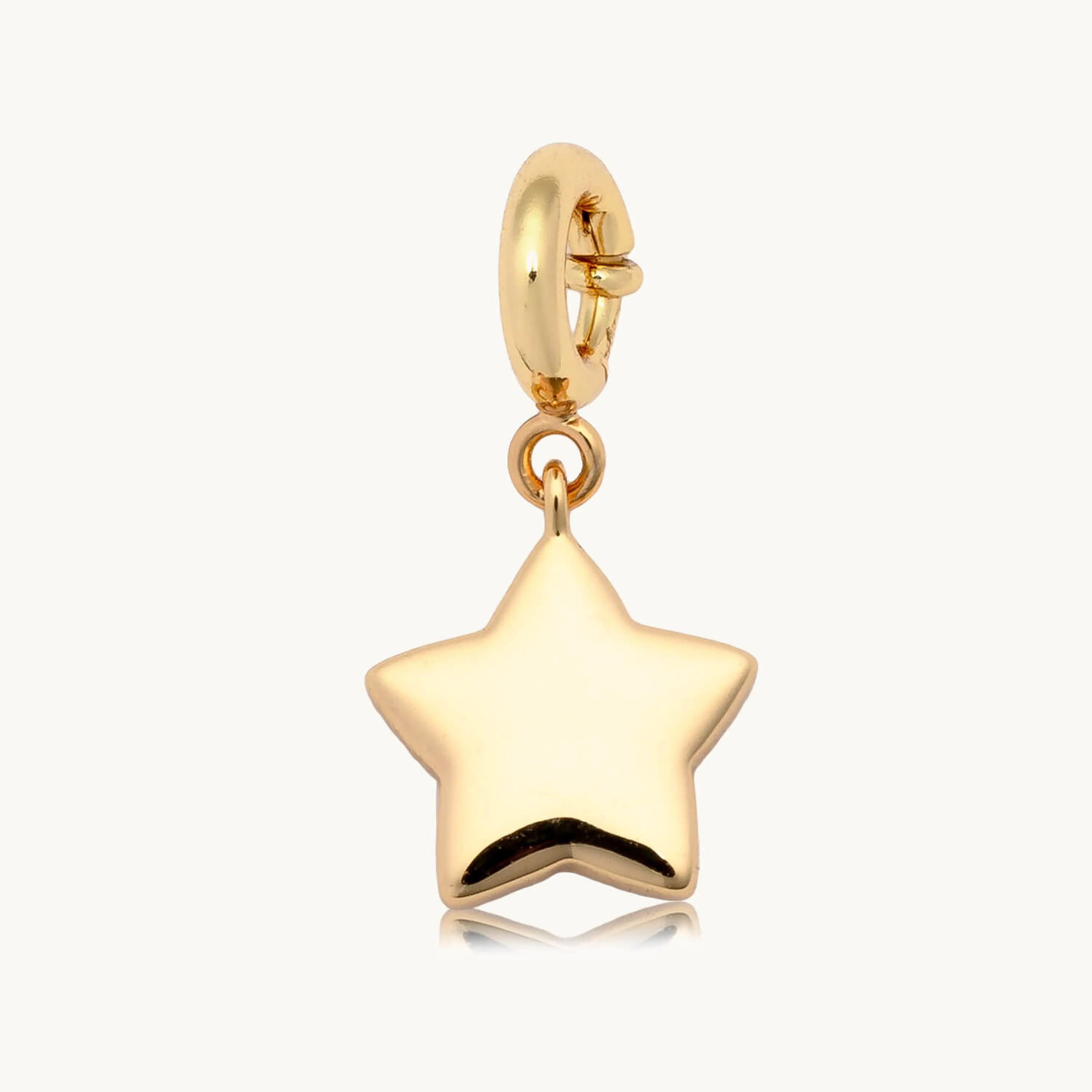 Little Words Project, Puffy Star Charm – 14K Gold-Plated Charm
