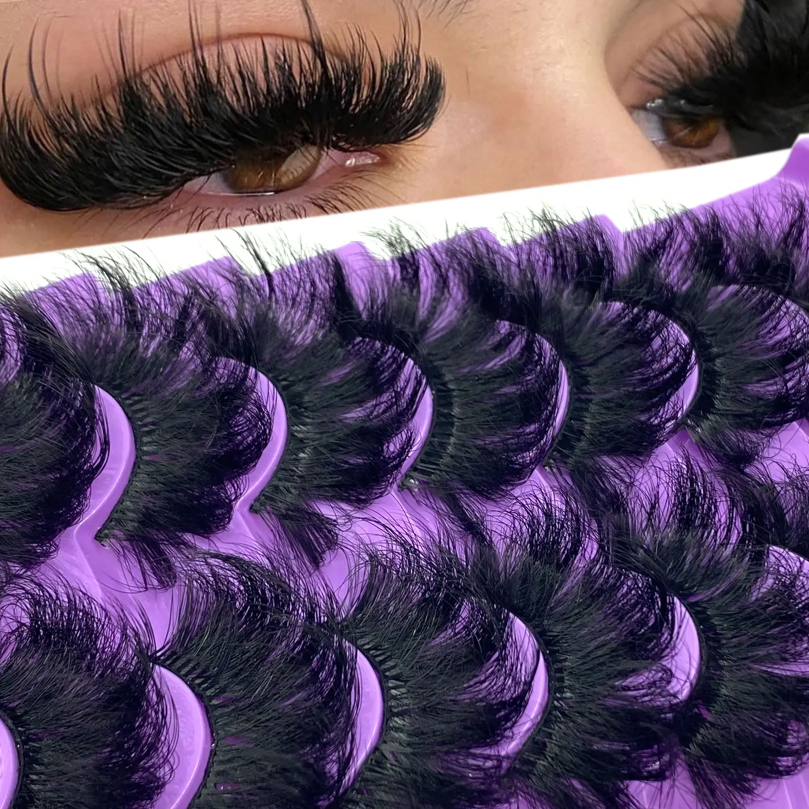 Thick Long Messy Lashes, New 7 Pairs 9D Thick 16-25mm Mink Eyelashes, Fluffy Dramatic Look, Volume False Eyelashes, Diy Dramatic Lashes, Cosmetic False Lashes, Reusable Extendable Makeup, Fake Eyelash