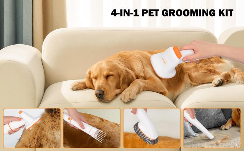 PAWING Pet Grooming Kit with Vacuum, All-in-1 Professional Deshedding Tools for Dogs & Cats - Low Noise Dogs Vacuum Cleaner with 2L Large Capacity Dust Cup for Shedding Pet Hair PAWING Pet Grooming Kit with Vacuum, All-in-1 Professional Deshedding Tools for Dogs & Cats - Low Noise Dogs Vacuum Cleaner with 2L Large Capacity Dust Cup for Shedding Pet Hair