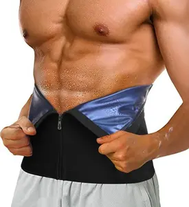 Menswear Sweat Waist Trainer Sauna Belt Shapewear Body Shaper Stretchy Sports Girdle Trimmer Fitness Gym Bands Exercise Waistband Adjustable Strap Workout Clothes Corset Slim-Fitting Polyester Spandex Natural Fabric Stylish Compression Plain