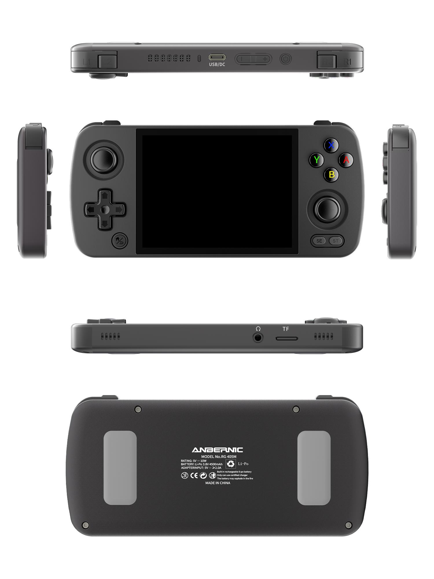 ANBERNIC RG405M Metal Handheld Game Console With 128G Card Android 12 System Unisoc Tiger T618 4 Inch IPS Screen Game Player Support OTA Update Protection