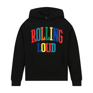 Rolling Loud Multi Chenille Black Hooded Sweatshirt