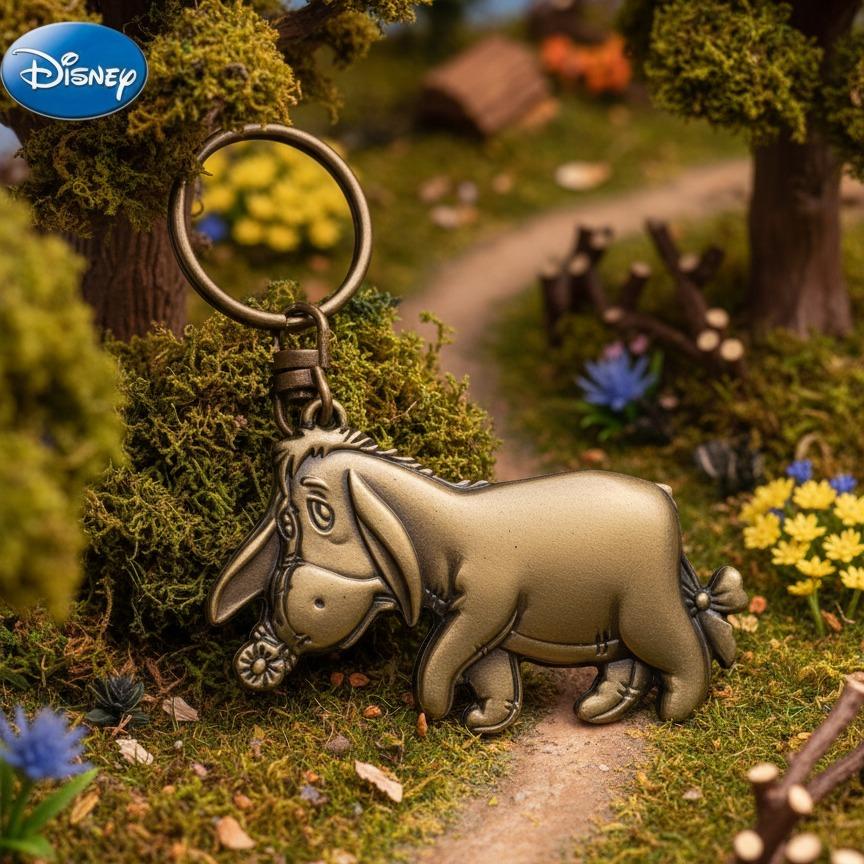 Disney Winniethepooh Officially licensed Keychain 1PC Zinc Alloy 3D Figurine Bag Clip Charms Anime Collector Keyring Backpack Decor Tigger Eeyore