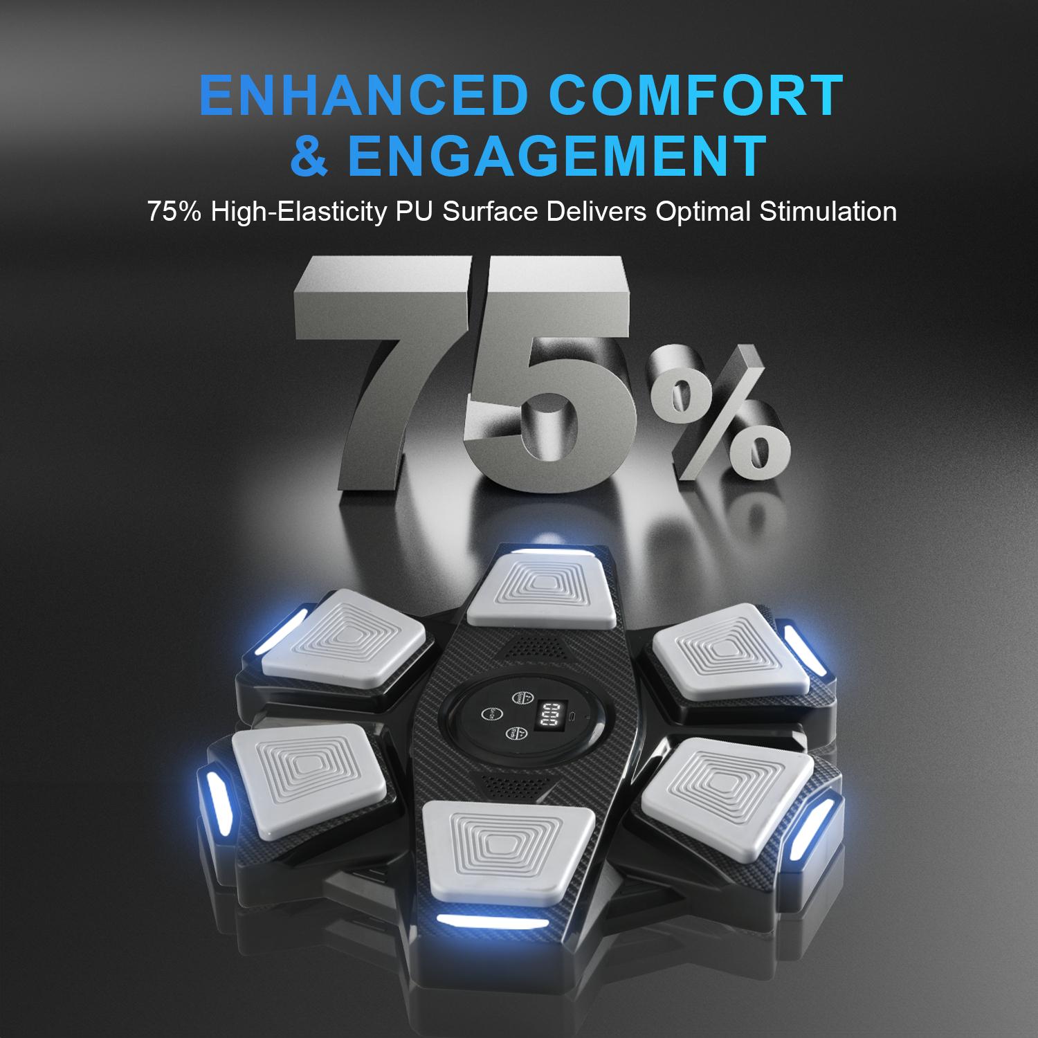 Music Boxing Machine Bluetooth Punching Machine with Gloves 9 Modes 9 Speeds Noise-Reducing ABS Target Smart Punch Counter Voice Coach Home Boxing Trainer for Adult Teen Kid