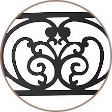 VINGLI Outdoor Bench for Patio Metal Garden Bench w/PVC Back Pattern, Black Park Bench Front Porch Bench for Yard Lawn Decor Deck Entryway