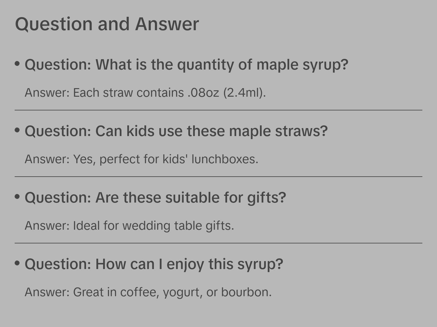 Maple Saplings - Maple Sticks - Maple Straws - 100% Pure State of Vermont Maple Syrup