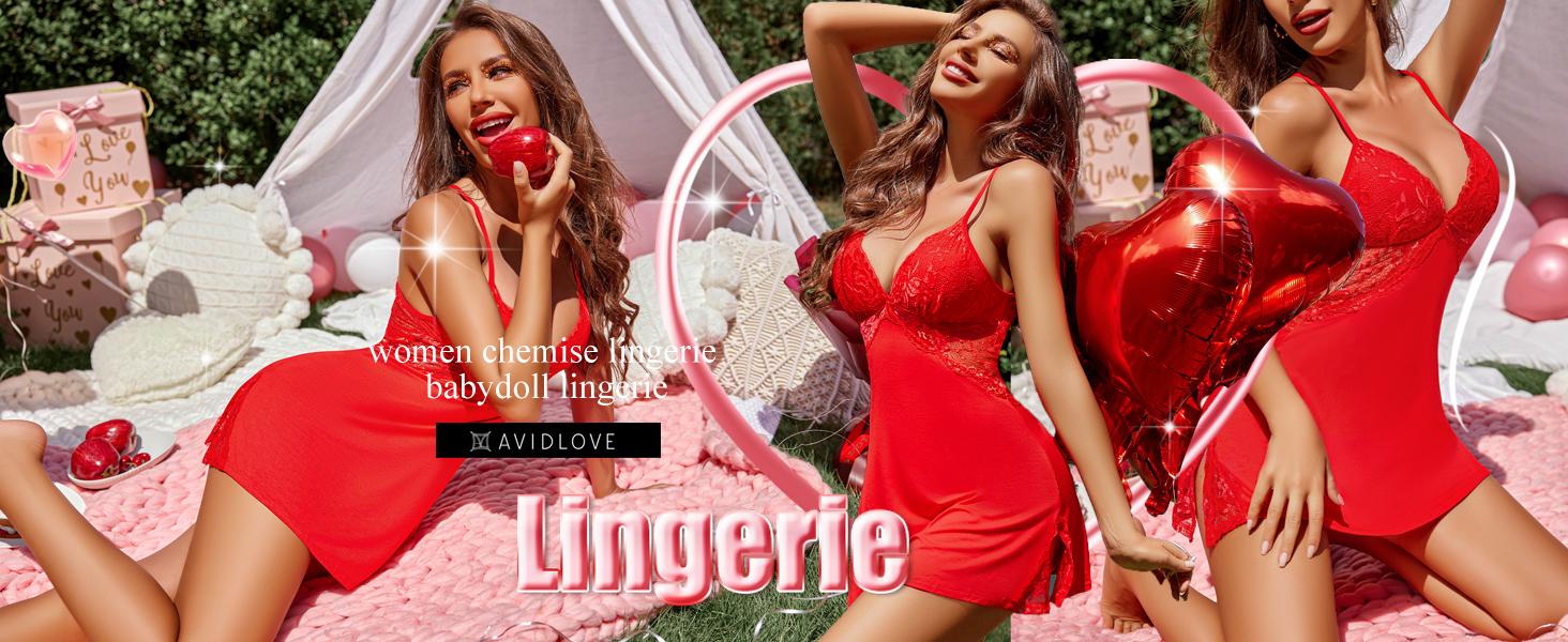 Avidlove Women Lingerie Lace Chemise Sleepwear Nightgown Bodysuit Lingerie nightgown,Christmas Lingerie SpringStatements Avidlove Women Lingerie Lace Chemise Sleepwear Nightgown Bodysuit Lingerie nightgown,Christmas Lingerie SpringStatements
