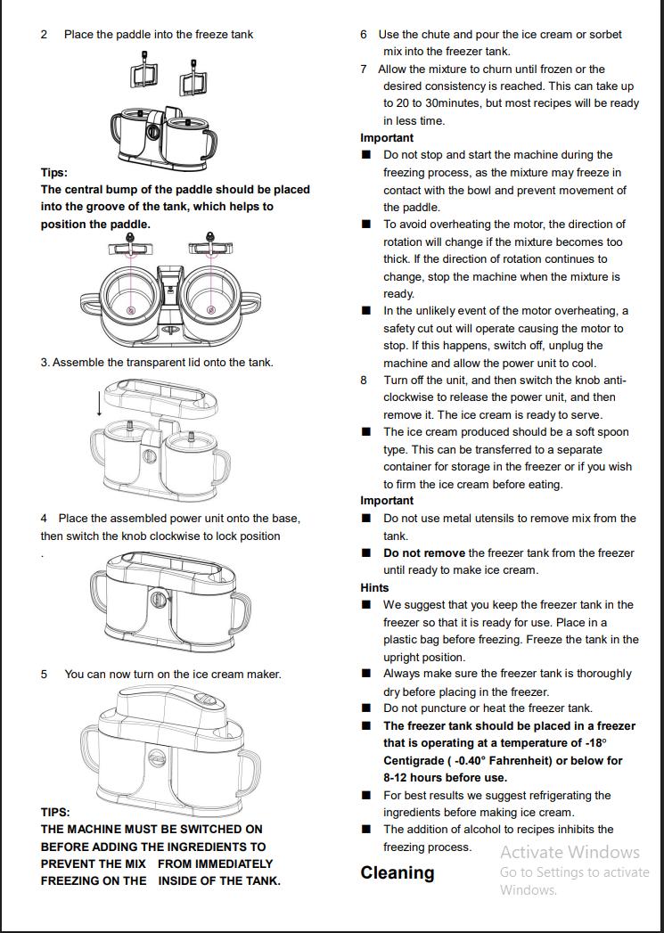 1L Dual-Bowl Ice Cream Maker  – CreamyDelight , Effortless Homemade Ice Cream, Frozen Yogurt & Smoothies, Easy-Clean Detachable Cups, Perfect Gift for Any Occasion.(“Please review the User Manual provided at the end of the description.”)