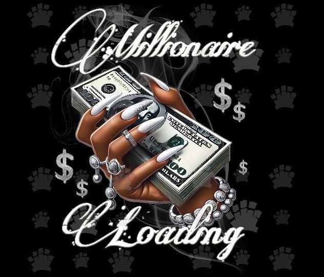Millionaire Loading "Money In Hand" DTF Heat transfer, press and peel, DIY, Shirt design
