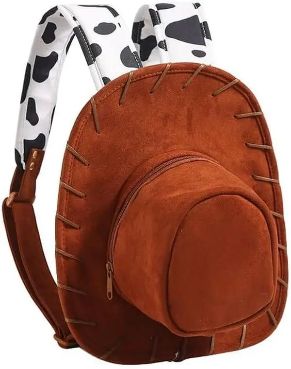 Cowboy Hat Shaped Backpack, Novelty Funny Cosplay Toy Costume Backpacks with Adjustable Length Shoulder Strap, Kawaii Unique Punk Headgear Crossbody Bag for Birthday Party Gift