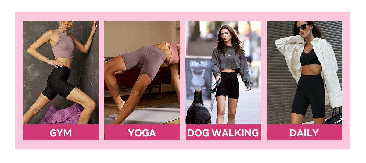 SHOWITTY Women's High Waisted 1/3 Pack Biker Shorts with Pockets, 5"/11" Tummy Control Plus Size Spandex Shorts for Gym Yoga Running Summer Clothes