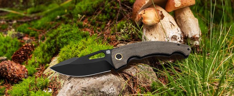 ARTISANCUTLERY Folding Pocket Knife for Men 3.86" AR-RPM9 Black PVD Steel Blade with American OD Green Micarta Handle Xcellerator(1860P) for Christmas gift, Survival Gear Survival Equipment Set