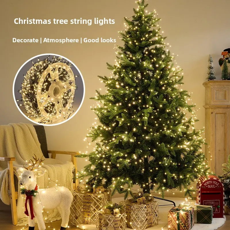 USB-Powered Copper Wire Fairy String Lights, Unisex Magical Centipede-Style Firecracker Lights, Waterproof Multi-Function, Warm White/Cool White/Colorful Options for Christmas Tree Indoor Outdoor Decor