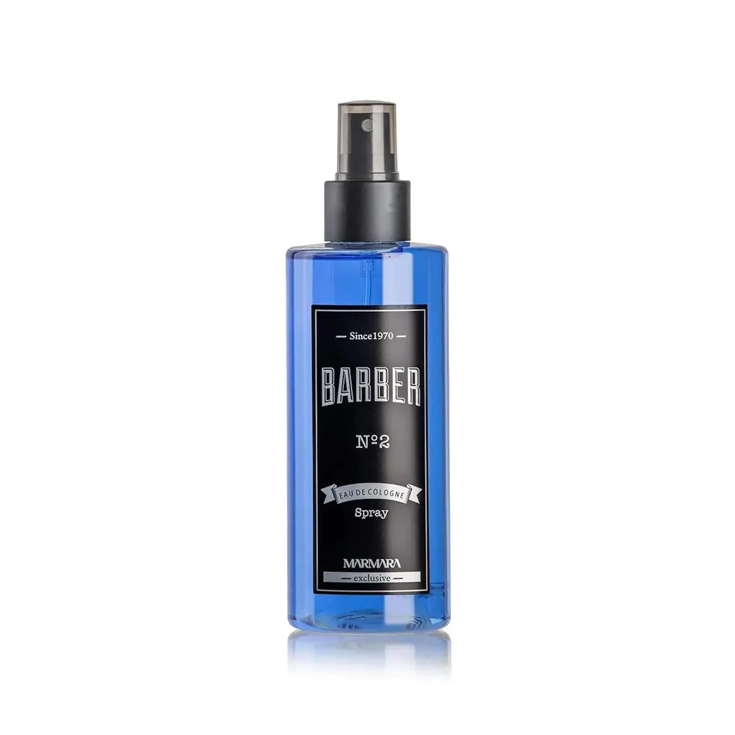 Marmara Barber No.2 Alcohol-Containing Aftershave Cologne Spray - Soothing and Renewing, Long-Lasting Fresh Scent, Smoothening Liquid for Adults, No Water, 8.45 fl oz (250 ml) Single Item
