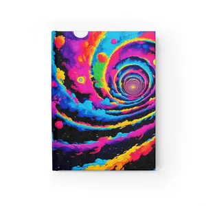 Neon Galaxy Swirl Journal | Ruled Notebook