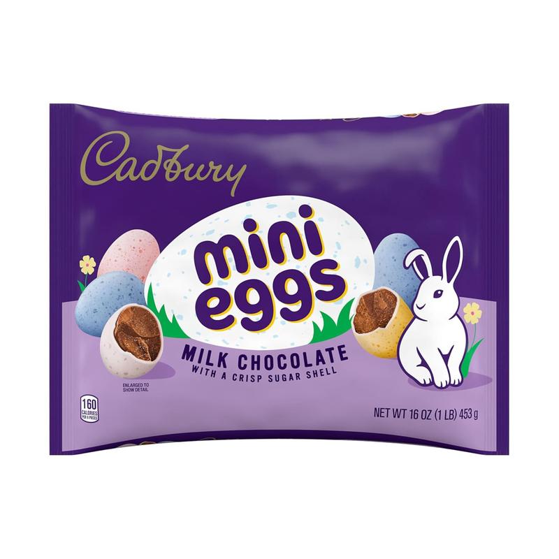 CADBURY MINI EGGS Milk Chocolate, Easter Candy Bag, 16 oz Snack Dessert Dessert