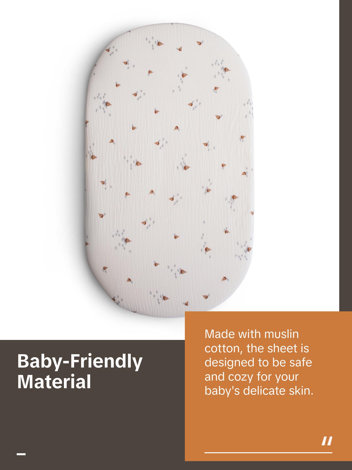 Extra Soft Bassinet Muslin Crib Sheet