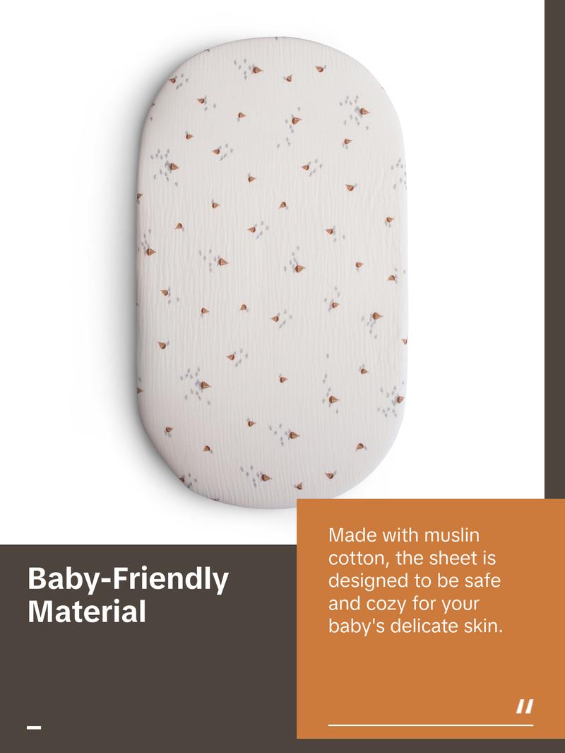 Extra Soft Bassinet Muslin Crib Sheet