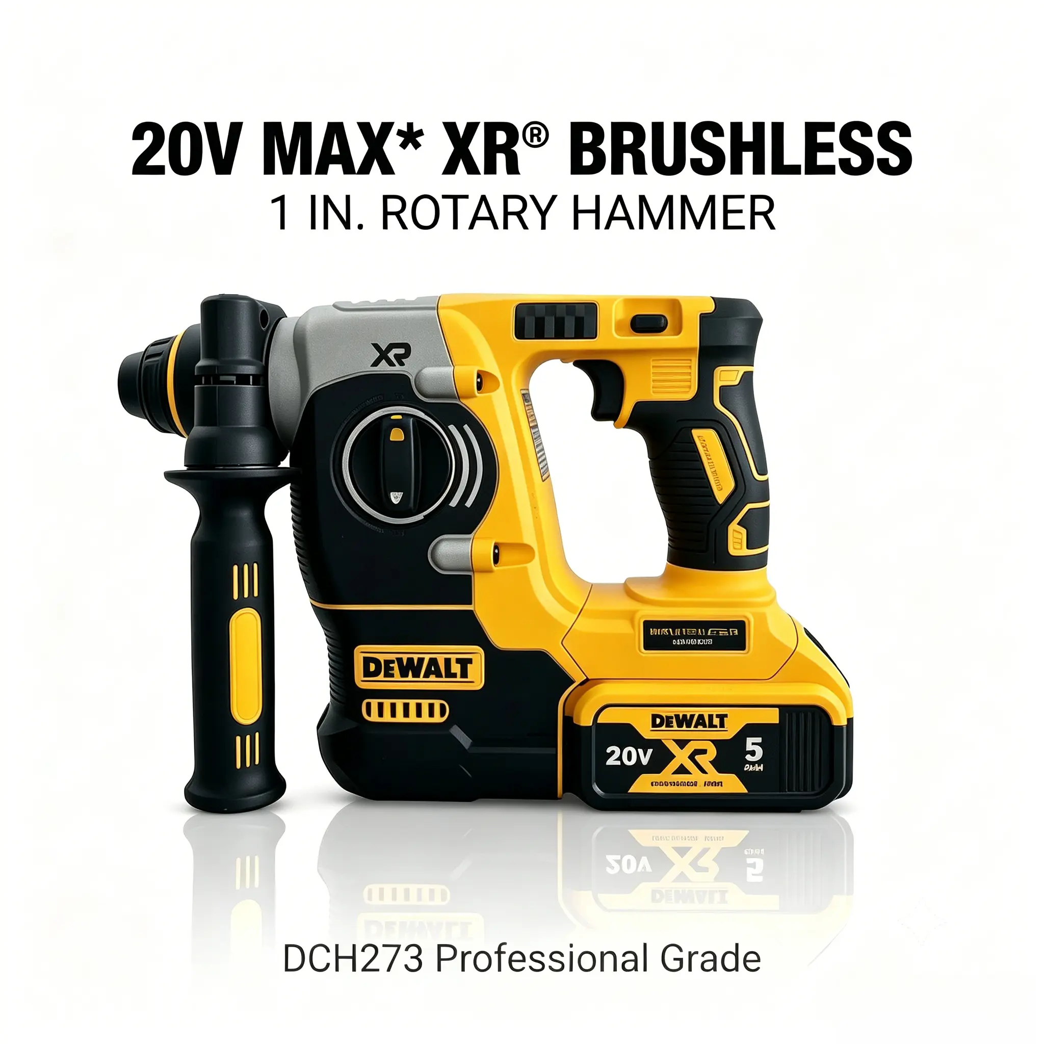 DEWALT 20V MAX XR Brushless SDS Plus Rotary Hammer Drill (DCH273) - 2.1J Impact Energy, 24mm Concrete Capacity, Variable Speed Cordless Power Tool with Brushless Motor for Construction, Remodeling (Masonry/Steel Compatible)
