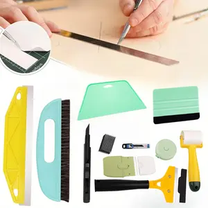 1 Set Peel and Stick Wallpaper Tools,Wallpaper Smoothing Tool Kit with Smoother,Edge Guider,Paste Brush for Backsplash Tile,Contact Paper,Tools & Hardware