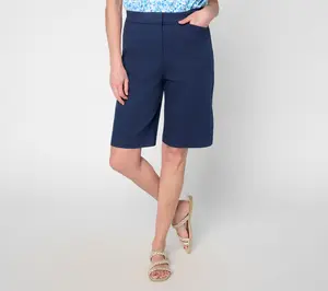 Susan Graver Weekend Regular Stretch Cotton Bermuda Short