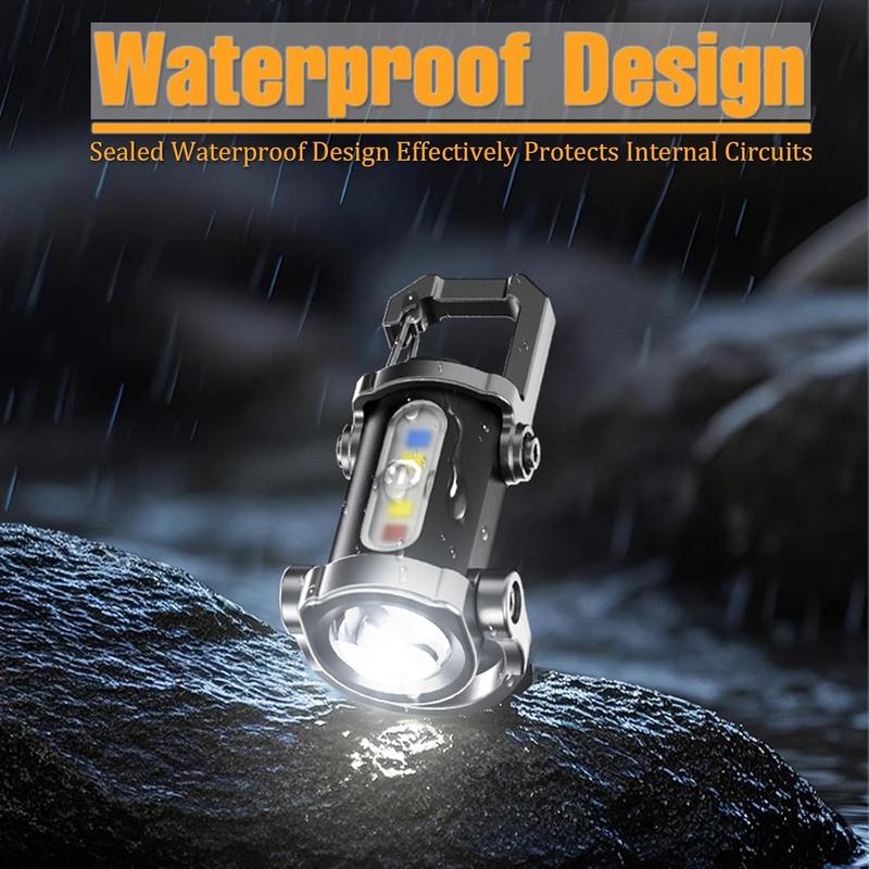 2PCS Rechargeable Keychain Flashlights,High Lumen LED Mini Flashlight,Waterproof & Multi-Mode,for Walking, Searching and Hiking Ideal Holiday Gift Pathway Lighting Christmas Emergency,Travel & Outdoor Use, dimmable light, lamp