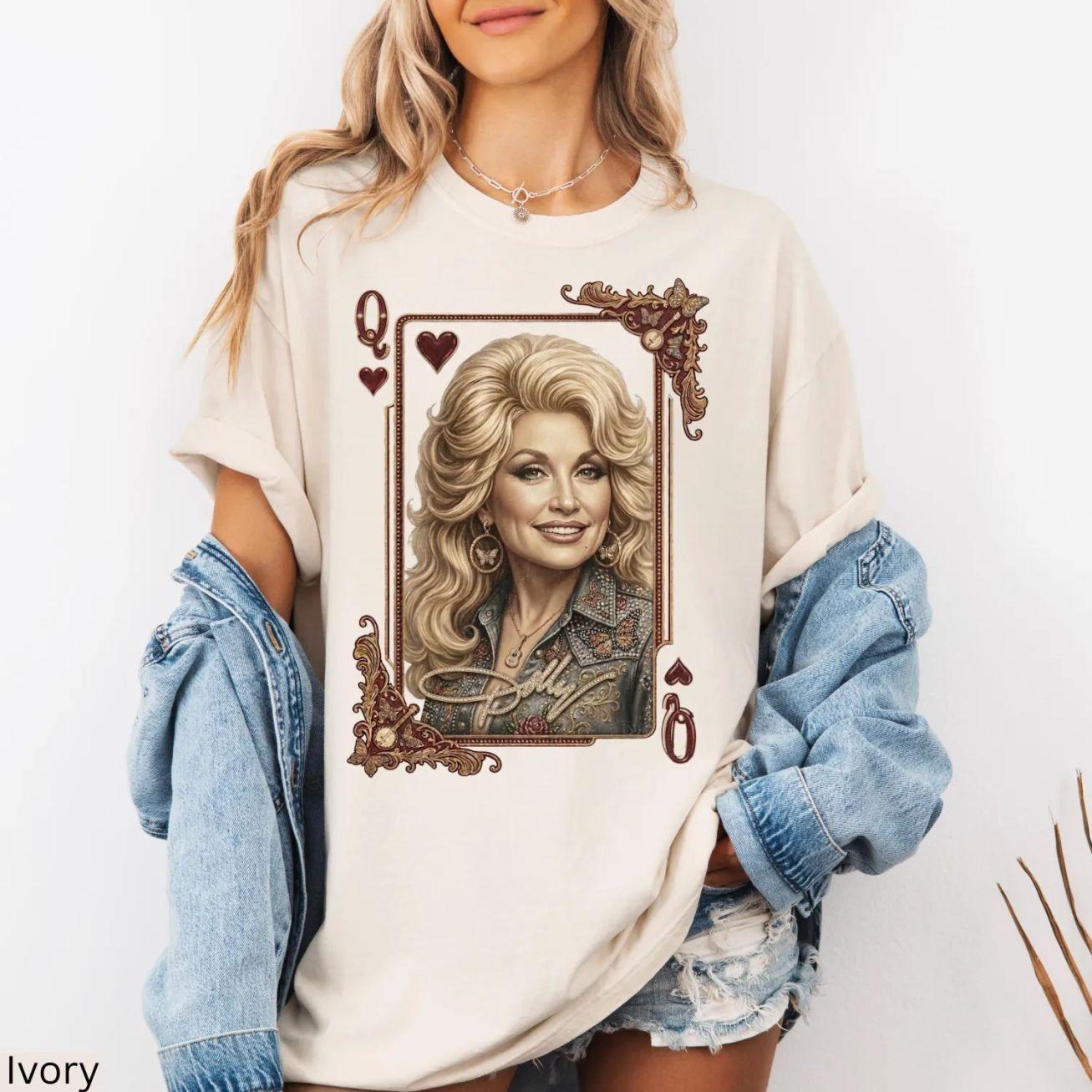 Comfort Colors Dolly Parton Shirt, Dolly Parton Tribute Merch, Vintage Retro Tee Country Music Queen, Dolly Parton Memorial Shirt, Dolly Parton Signature Country Queen Vintage Graphic Shirt, Retro Country Music T Shirt Unisex Womenswear Graphic Tops 4WP