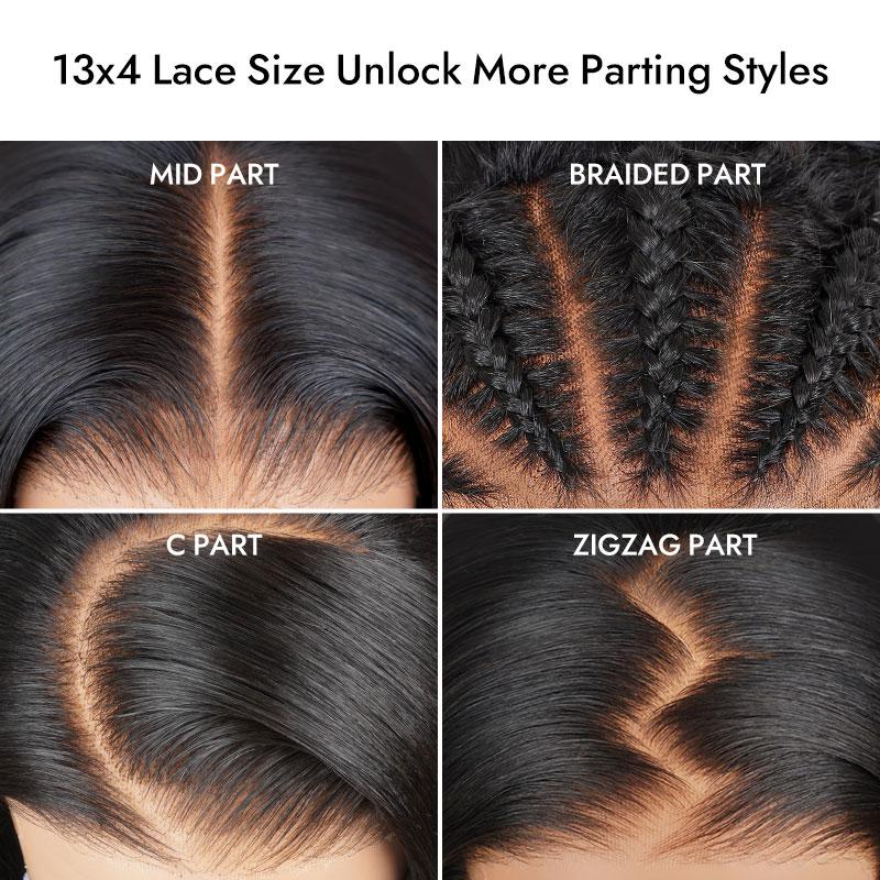 [Spring Musts] Wiggins Hair Ocean Wave Glueless Wig Pre-Cut 13x4 HD Lace Front Wig Human Hair Face Framing Curtain Bangs Wig Natural Hairline Pre-Bleached Invisible Knots #tiktokshopstockup #mothersdaygift