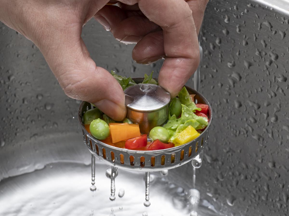 2PACK Upgraded 3 in 1 Kitchen Sink Drain Strainer - Stainless Steel Sink Stopper, Anti-Clogging Sink Food Catcher Basket,for US Standard 3 1/2 inch Drain (1)