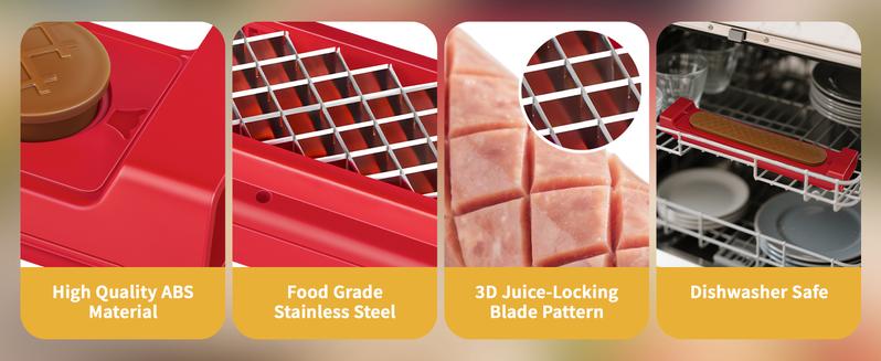 Hot Dog Slicing Tool - Pop-Out Criss Cross Slicer with Stainless Steel Blades for Kitchen Grilling Tailgating Camping BBQ