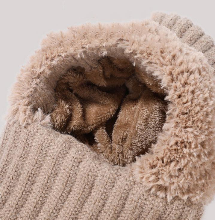 Winter Balaclava Hat Scarf Mask 3 in 1 Set Fleece Lined Windproof Thermal Hooded Neck Warmer with Ear Flaps for Outdoor Sports Cycling Skiing Snowboarding Motorcycling