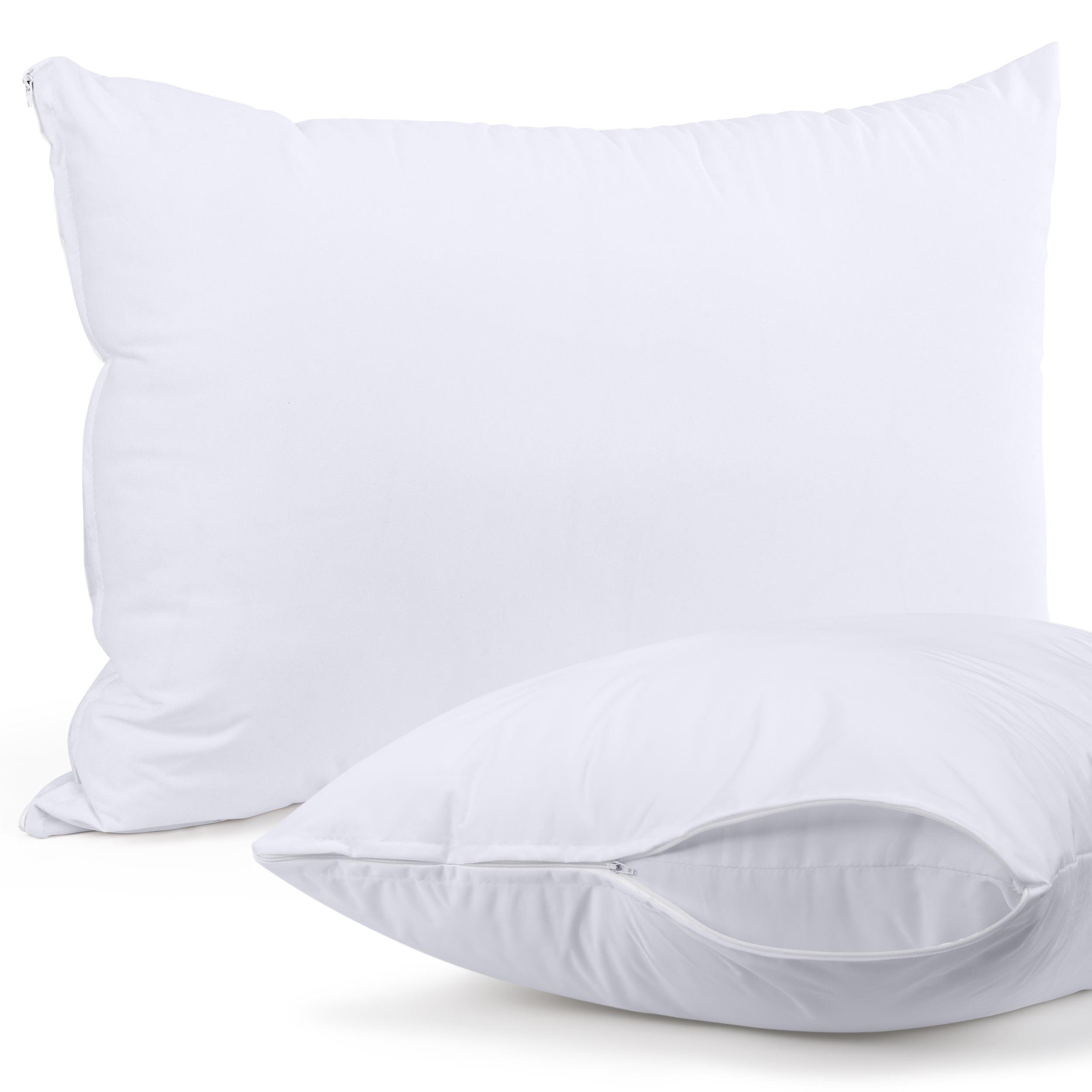 Utopia Bedding 2-Pack Waterproof Pillow Encasement | Zippered Pillowcases | Bed Bug & Dust Mite Proof, Soft Polyester, Machine Washable - Gray