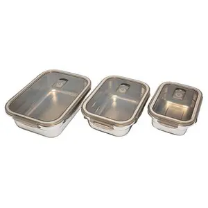 Chef Jet Jet Tila 6-piece Nesting Microwave-Safe Stainless Storage Set