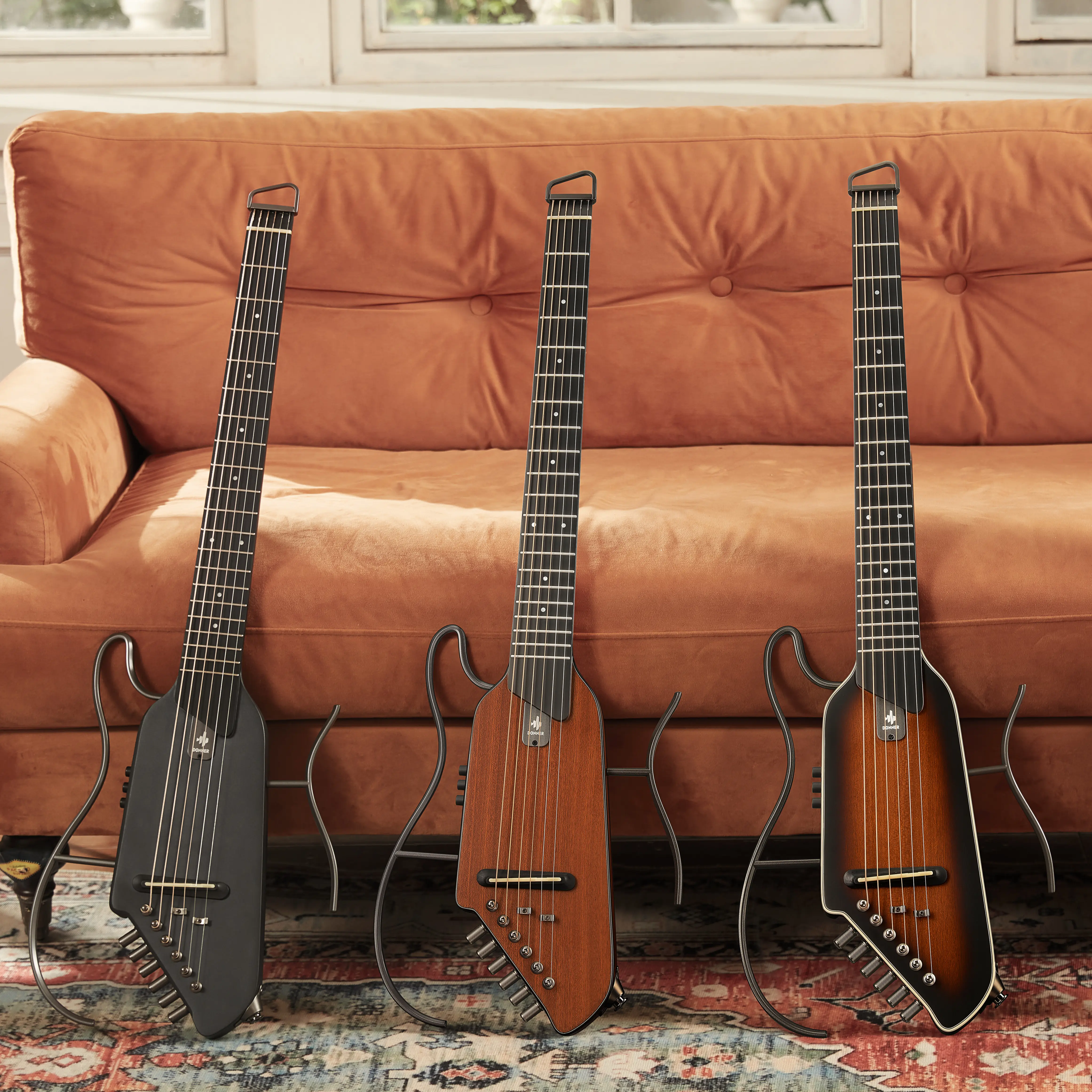 Donner HUSH-I EVO2 Acoustic-Electric Guitar Kit - Portable Bass Guitars & Gear Upgraded Travel Kit with Piezo Pickup, Premium Durability, Tool-Free Assembly, Integrated Tuner, Magnetic Tools, Low-Battery Alerts for Silent Practice, Batteries, Other