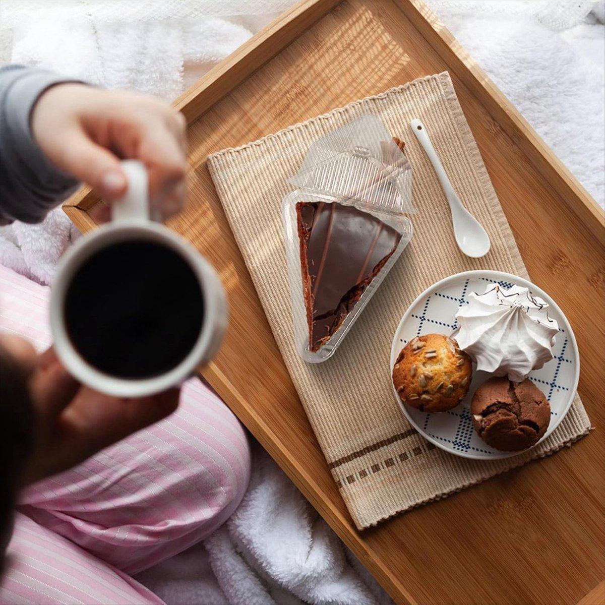 50Pcs Cake Slice Containers with Hinged Lid,Disposable Pie Slice Boxes,Individual Cheesecake Containers,Cake Carriers US