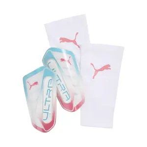 PUMA Mens Ultra Flex Re-Charge Sleeve Shin Guards Atheltic - White