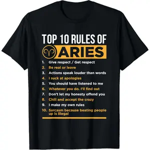 Aries Traits Facts Horoscope Zodiac Astrological Sign Gift T-Shirt
